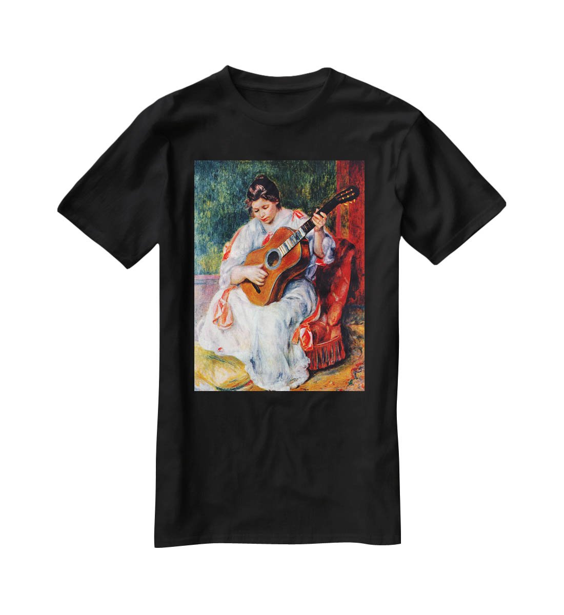 Guitarist by Renoir T-Shirt - Canvas Art Rocks - 1