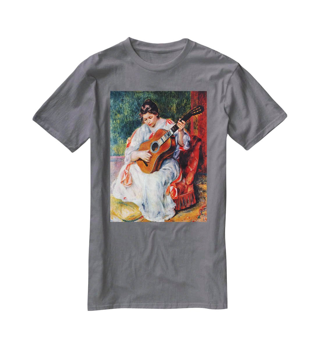 Guitarist by Renoir T-Shirt - Canvas Art Rocks - 3