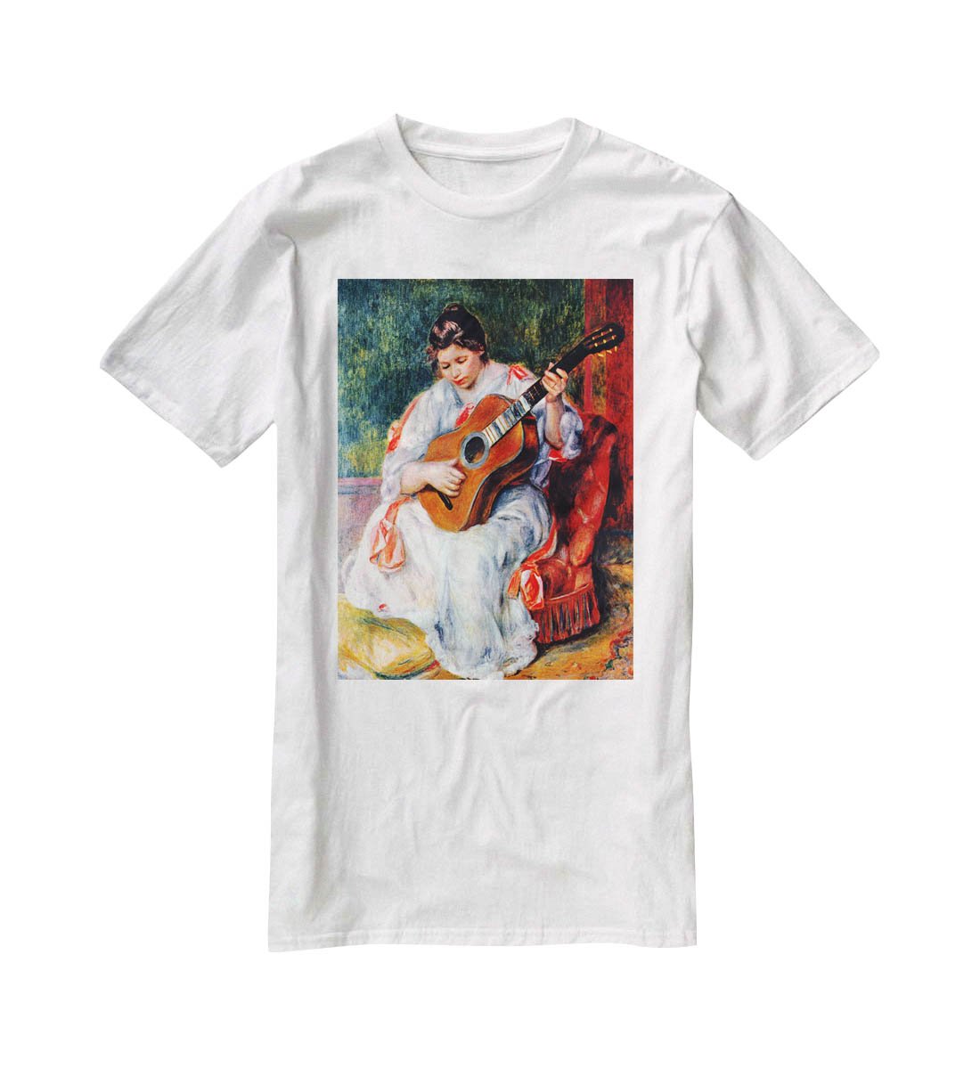 Guitarist by Renoir T-Shirt - Canvas Art Rocks - 5