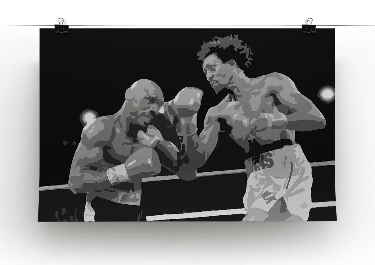 Hagler vs Hearns Canvas Print & Poster - US Canvas Art Rocks