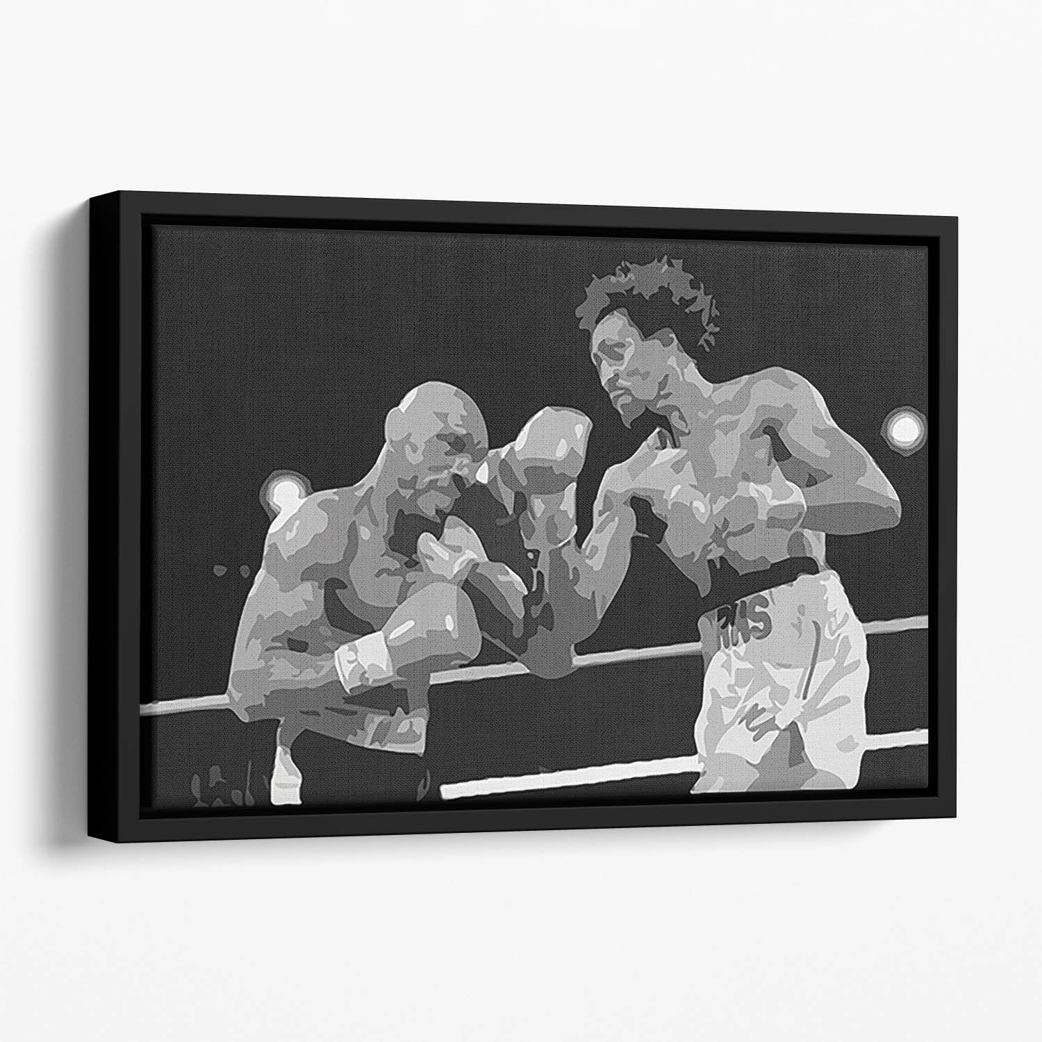 Hagler vs Hearns Floating Framed Canvas