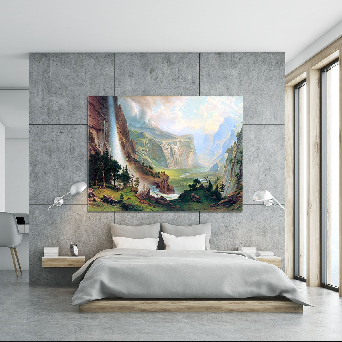 Half Dome in Yosemite by Bierstadt Canvas Print or Poster