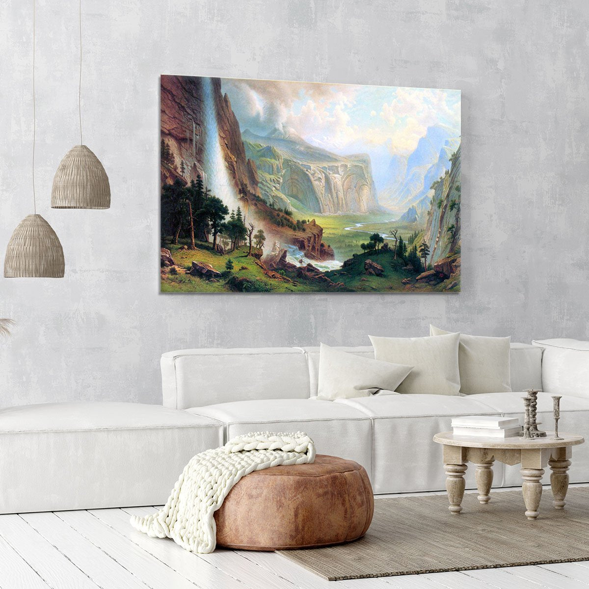 Half Dome in Yosemite by Bierstadt Canvas Print or Poster