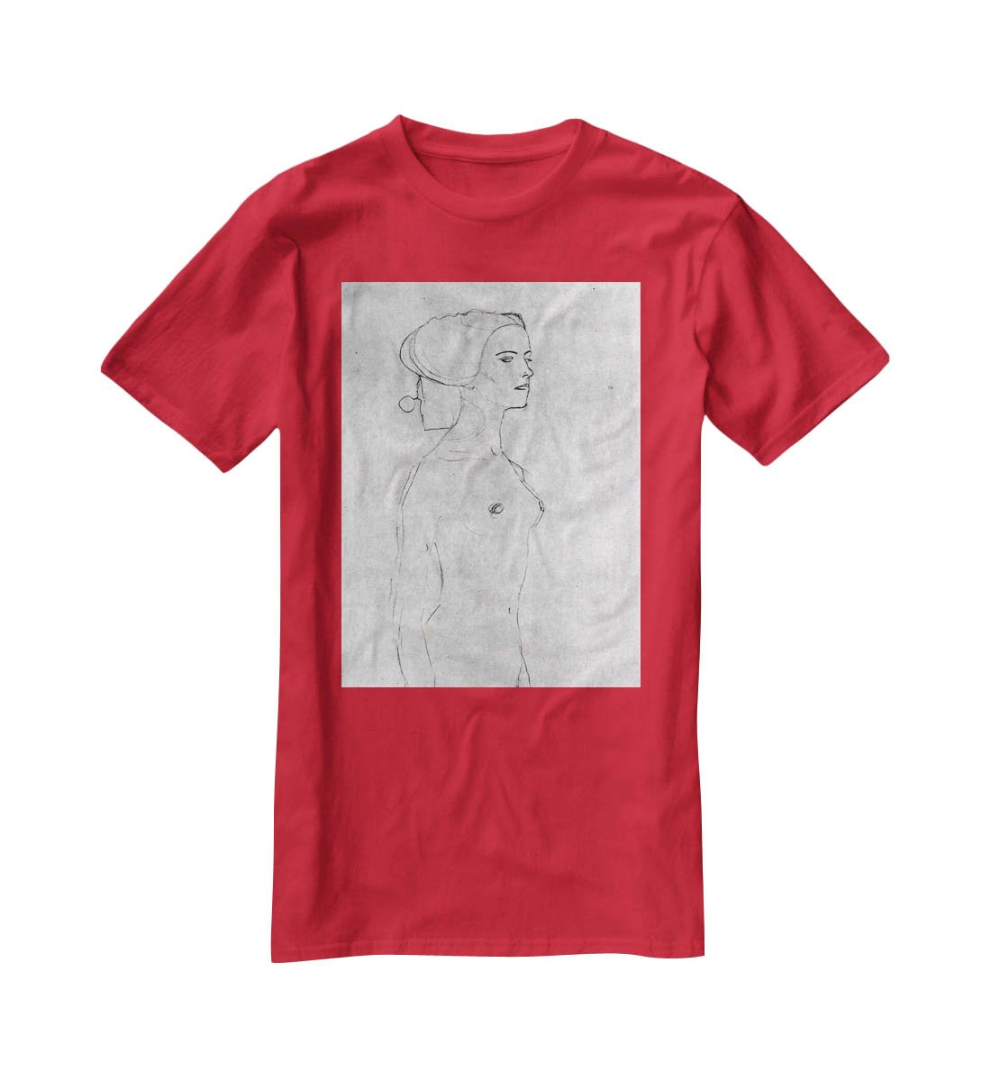 Half a picture to the right Schreitenden by Klimt T-Shirt - Canvas Art Rocks - 4