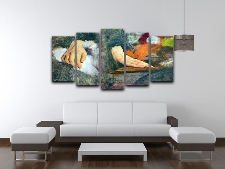 Hand Study by Degas 5 Split Panel Canvas - Canvas Art Rocks - 3