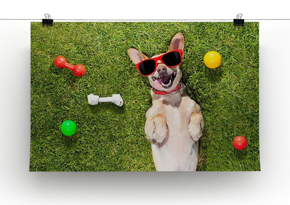 Happy chihuahua terrier dog in park Canvas Print or Poster - Canvas Art Rocks - 2