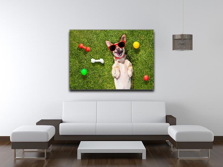 Happy chihuahua terrier dog in park Canvas Print or Poster - Canvas Art Rocks - 4