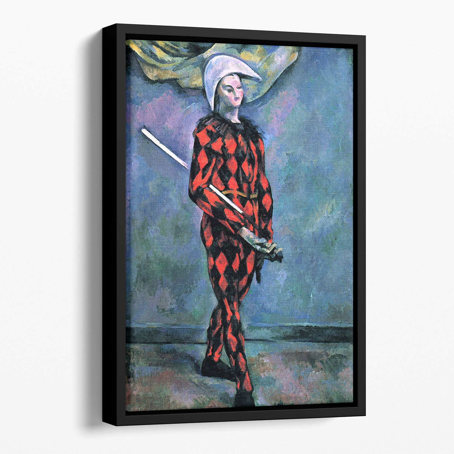 Harlequin by Cezanne Floating Framed Canvas - Canvas Art Rocks - 1