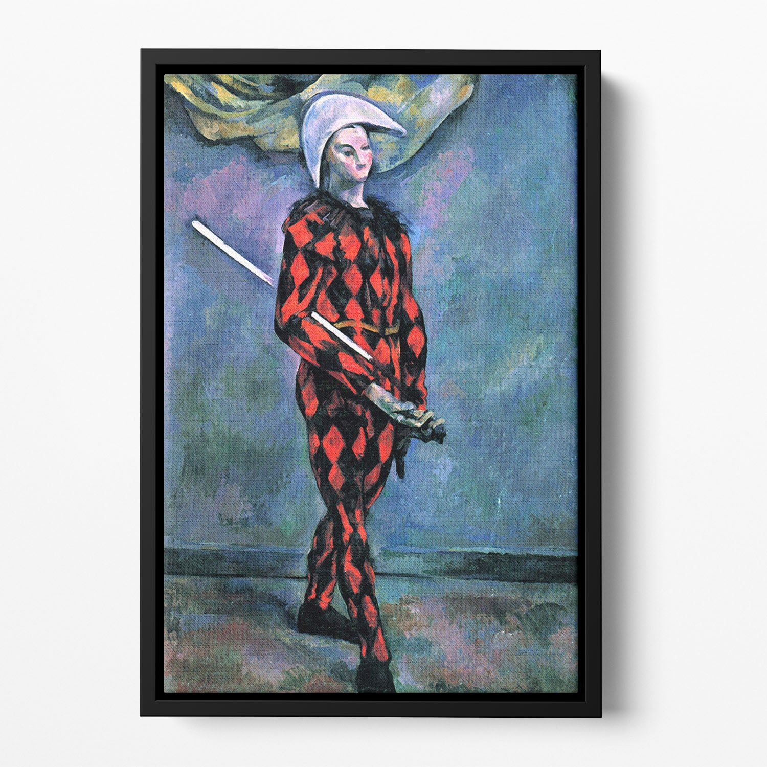 Harlequin by Cezanne Floating Framed Canvas - Canvas Art Rocks - 2
