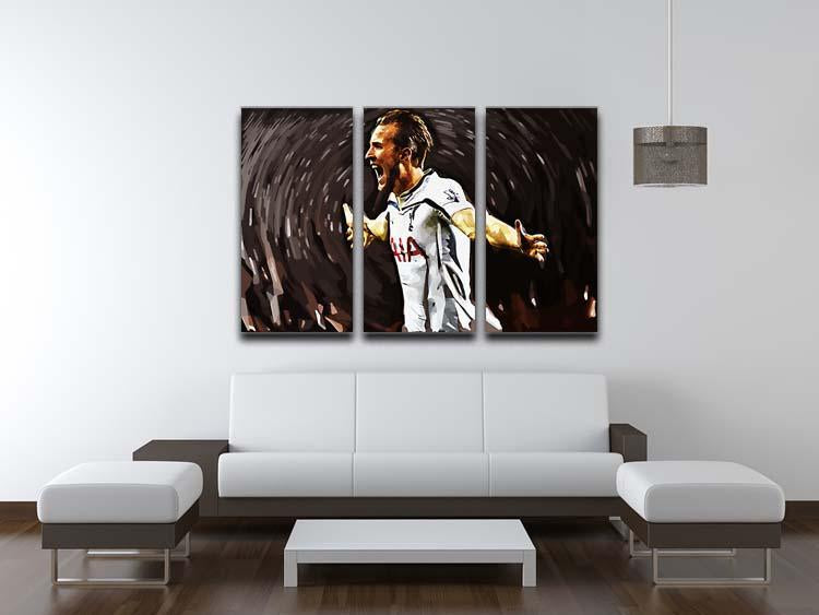 Harry Kane 3 Split Panel Canvas Print - Canvas Art Rocks - 3