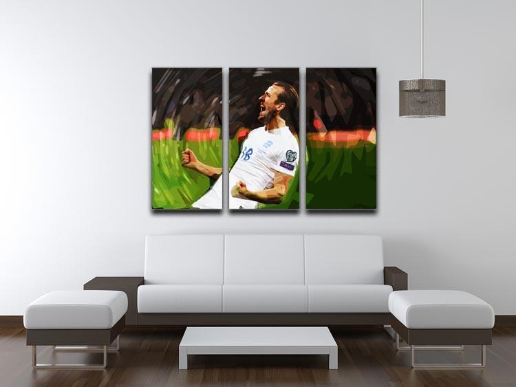 Harry Kane England 3 Split Panel Canvas Print - Canvas Art Rocks - 3
