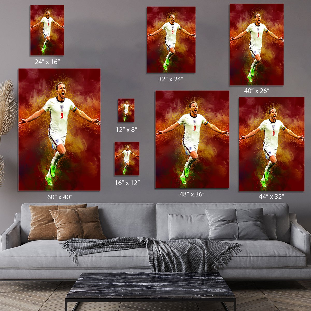 Harry Kane England V Germany Canvas Print or Poster