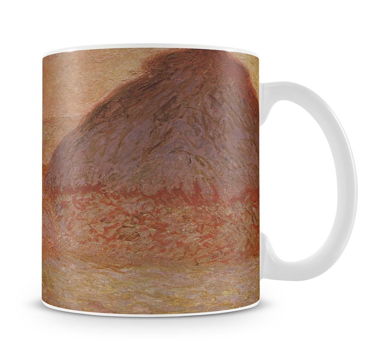 Haystacks at sunset by Monet Mug - Canvas Art Rocks - 4