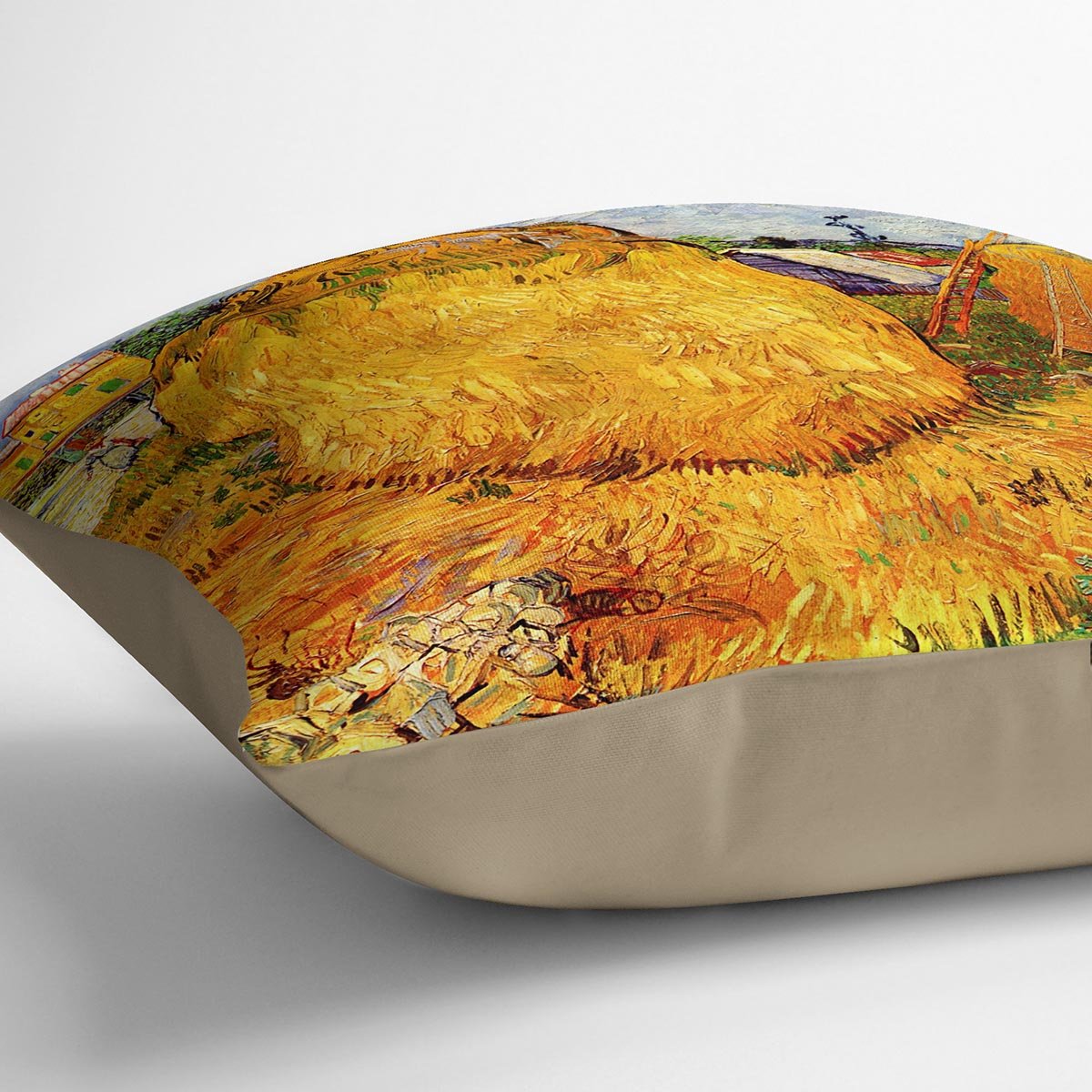 Haystacks in Provence by Van Gogh Throw Pillow