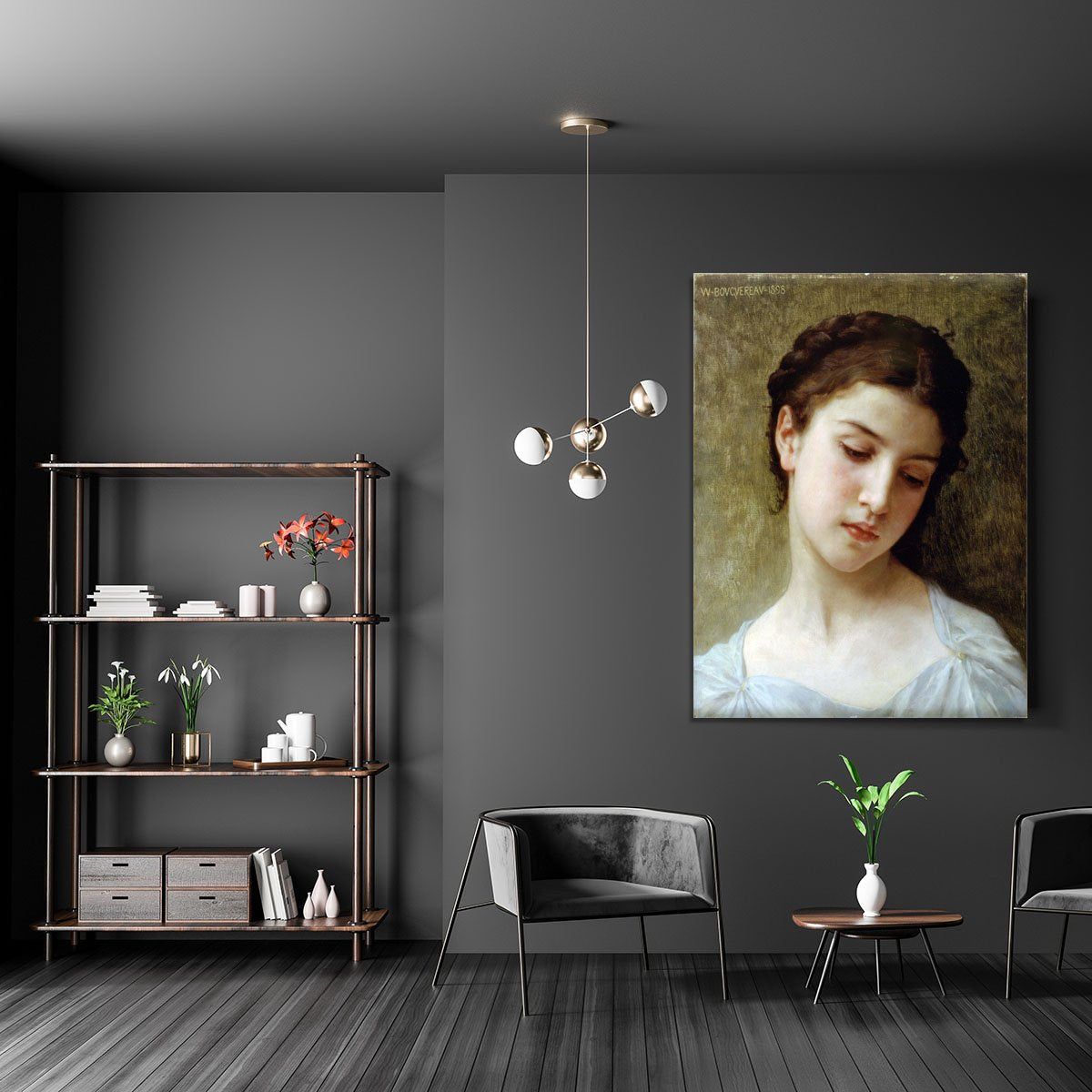 Head Of A Young Girl 1898 By Bouguereau Canvas Print or Poster