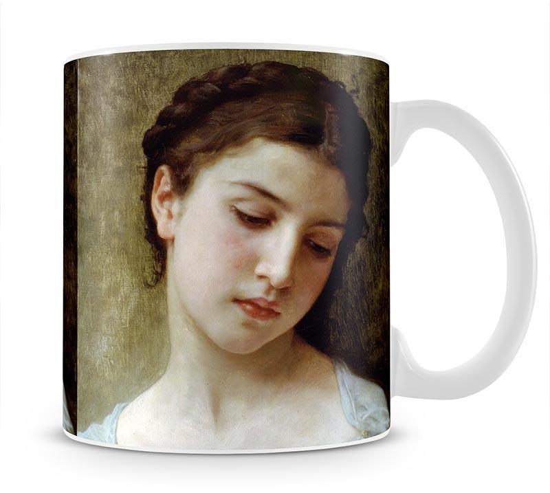 Head Of A Young Girl 1898 By Bouguereau Mug - Canvas Art Rocks - 1