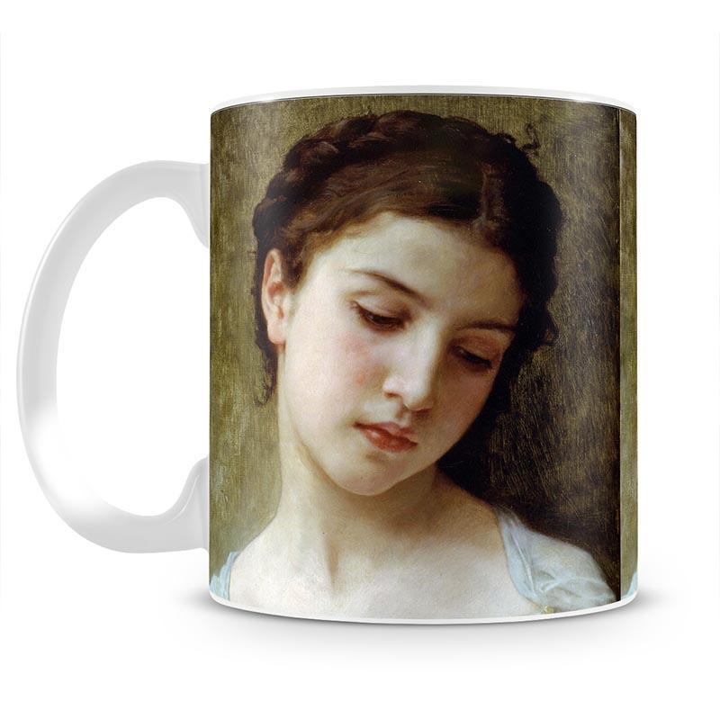 Head Of A Young Girl 1898 By Bouguereau Mug - Canvas Art Rocks - 2