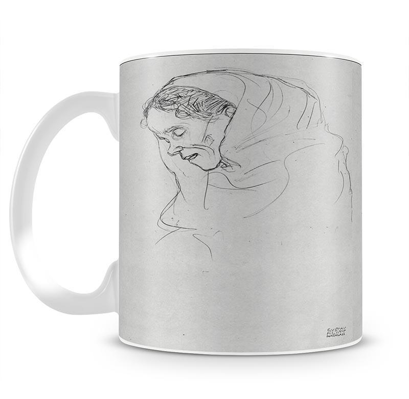 Head of an old woman in profile by Klimt Mug - Canvas Art Rocks - 2