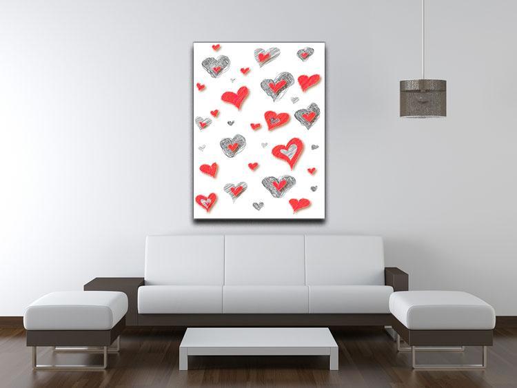 Heart Pattern Canvas Print or Poster - Canvas Art Rocks - 4