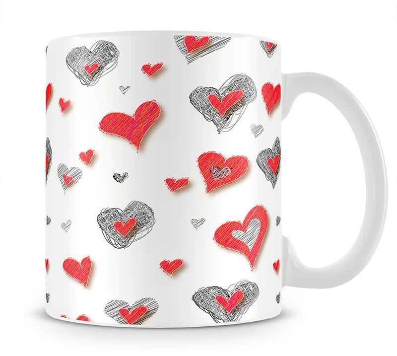 Heart Pattern Mug - Canvas Art Rocks - 1