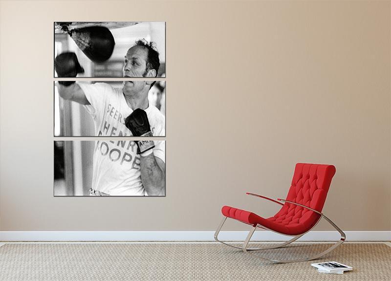 Henry Cooper in training 3 Split Panel Canvas Print - Canvas Art Rocks - 2