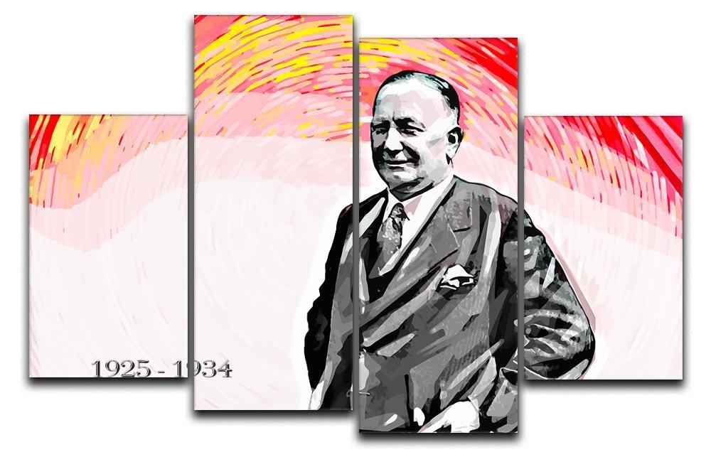 Herbert Chapman 4 Split Panel Canvas  - Canvas Art Rocks - 1