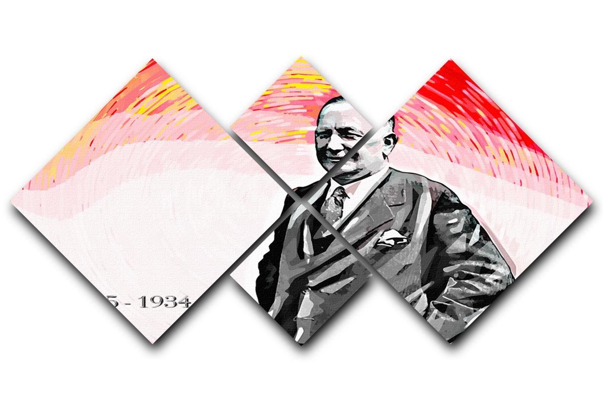 Herbert Chapman 4 Square Multi Panel Canvas  - Canvas Art Rocks - 1