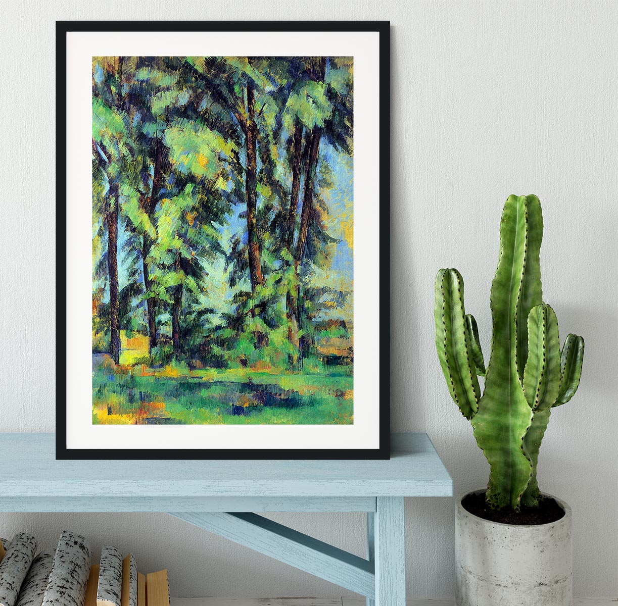 High trees in the Jas de Bouffan by Cezanne Framed Print - Canvas Art Rocks - 1