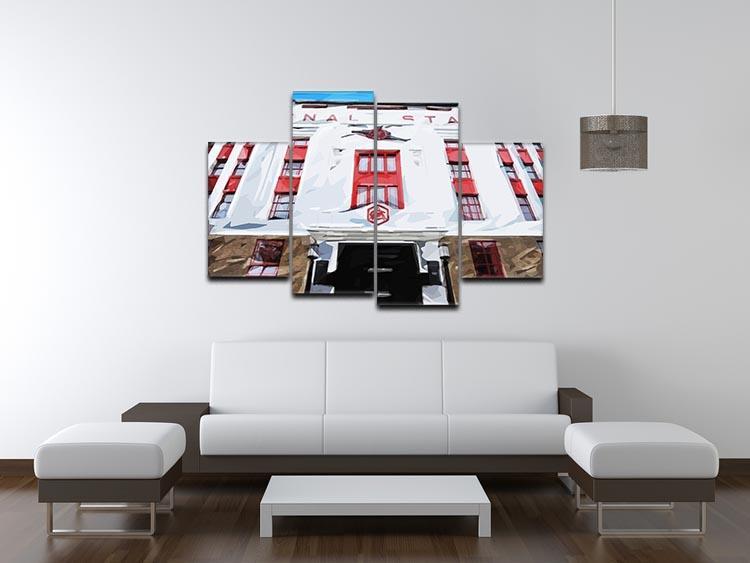 Highbury Stadium 4 Split Panel Canvas - Canvas Art Rocks - 3