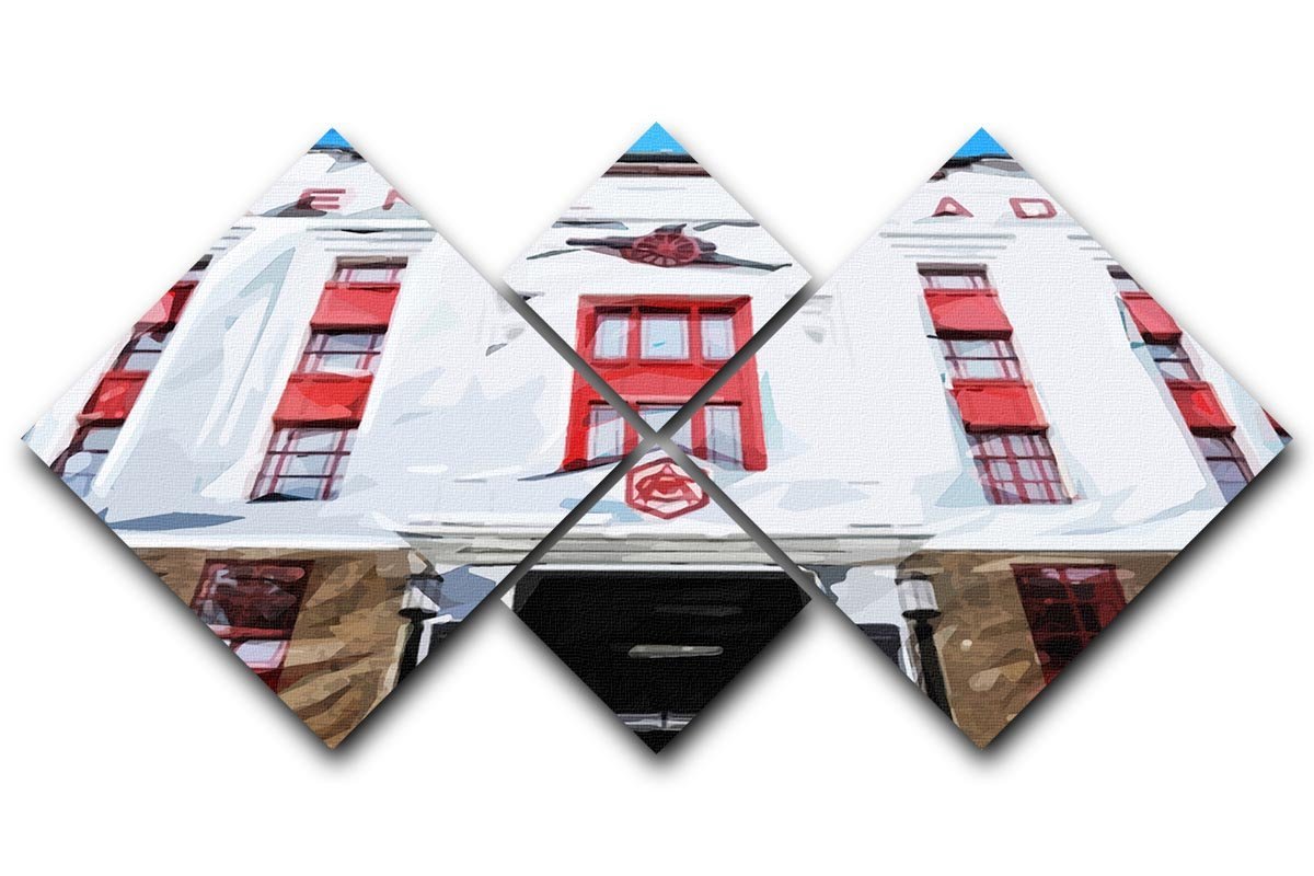 Highbury Stadium 4 Square Multi Panel Canvas  - Canvas Art Rocks - 1