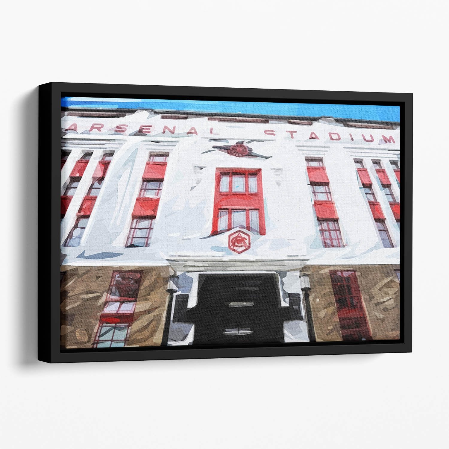 Highbury Stadium Floating Framed Canvas