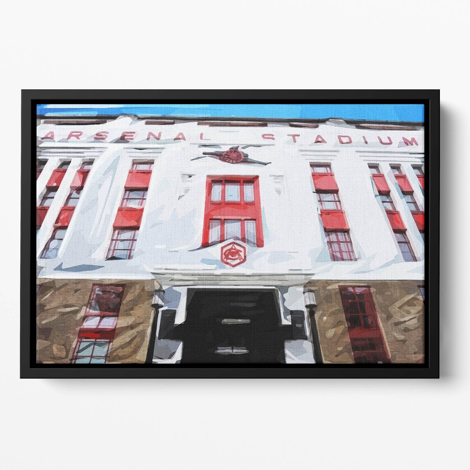 Highbury Stadium Floating Framed Canvas