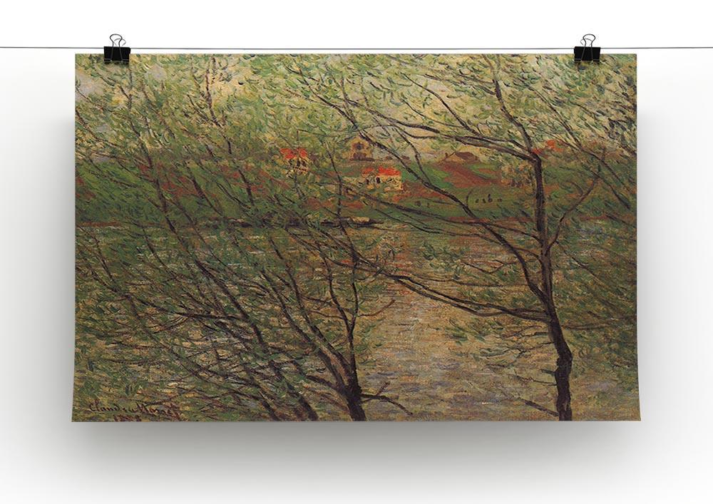 His bank the Ile de la Grande Jatte by Monet Canvas Print & Poster - Canvas Art Rocks - 2
