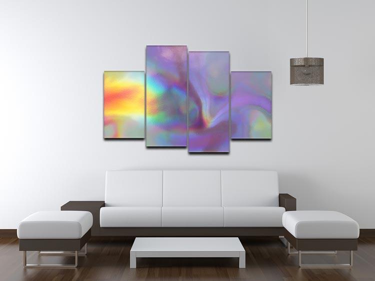 Holographic texture 2 4 Split Panel Canvas  - Canvas Art Rocks - 3