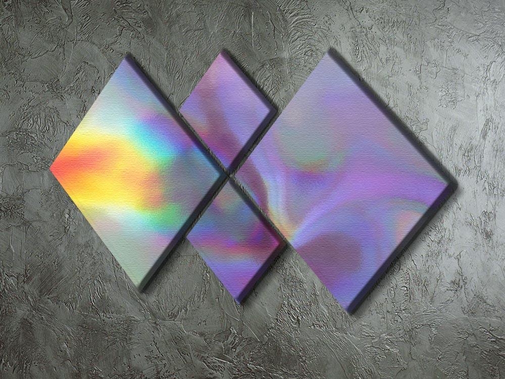 Holographic texture 2 4 Square Multi Panel Canvas  - Canvas Art Rocks - 2