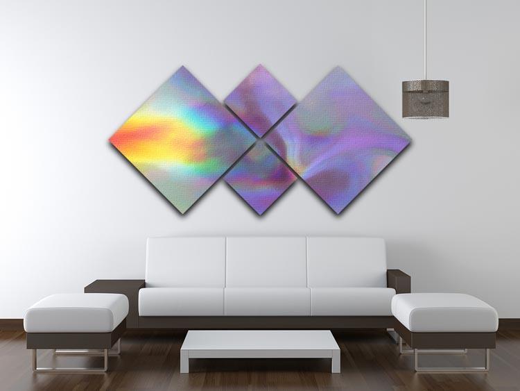 Holographic texture 2 4 Square Multi Panel Canvas  - Canvas Art Rocks - 3