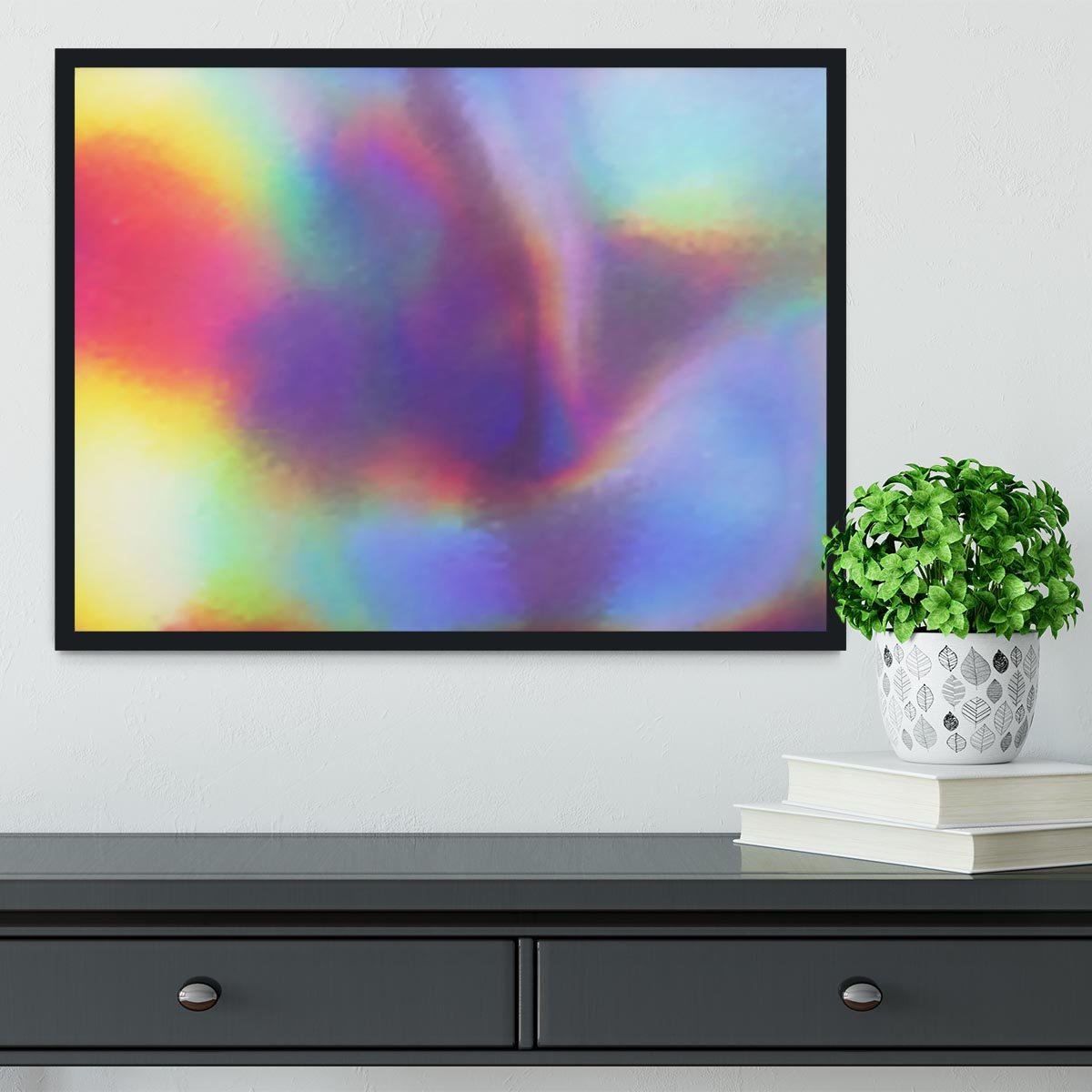 Holographic texture Framed Print - Canvas Art Rocks - 2