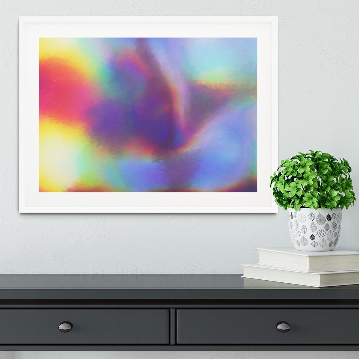 Holographic texture Framed Print - Canvas Art Rocks - 5