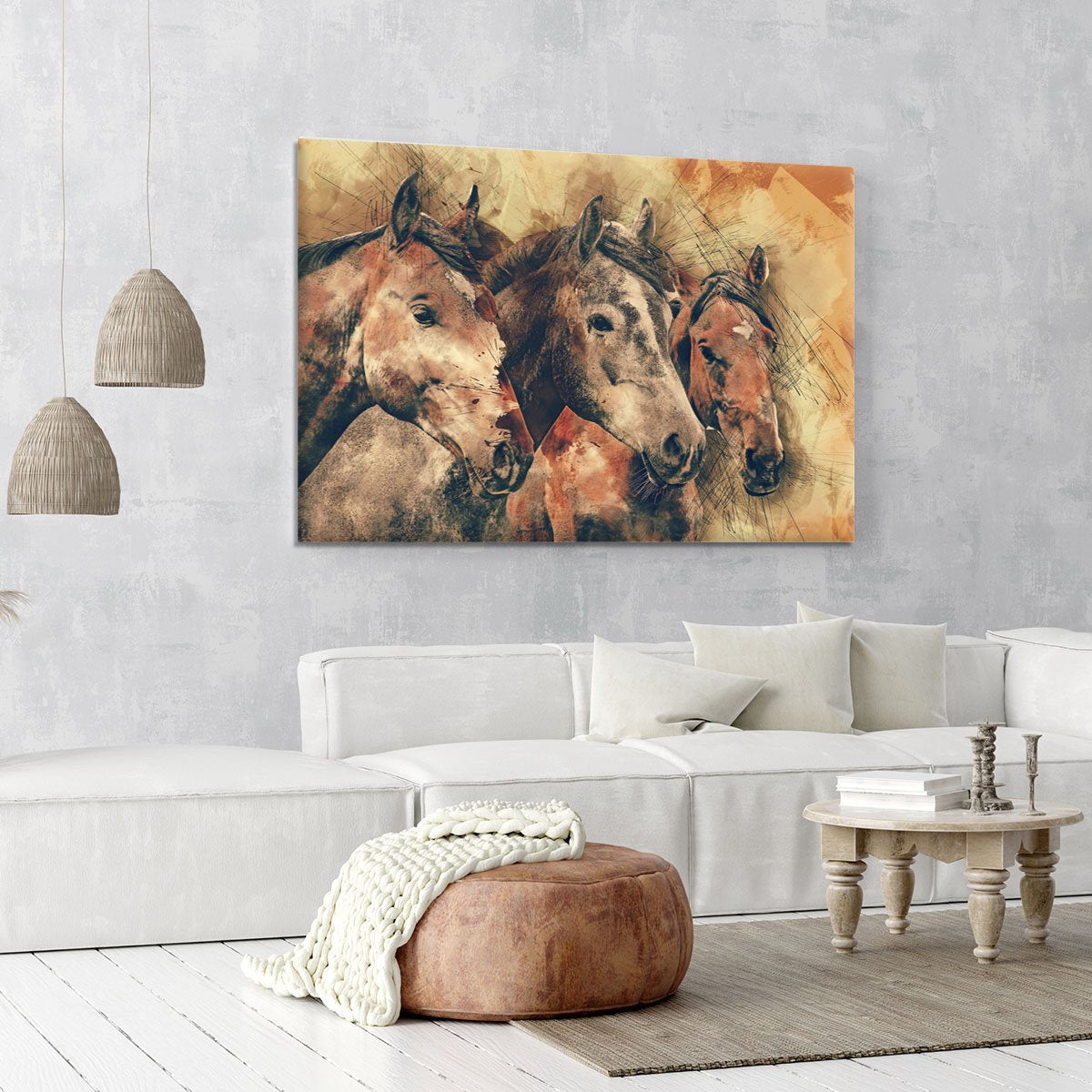 Horse Painting Canvas Print or Poster