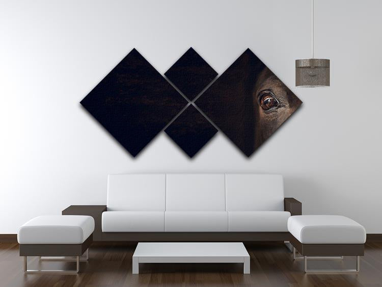 Horse eye 4 Square Multi Panel Canvas - Canvas Art Rocks - 3