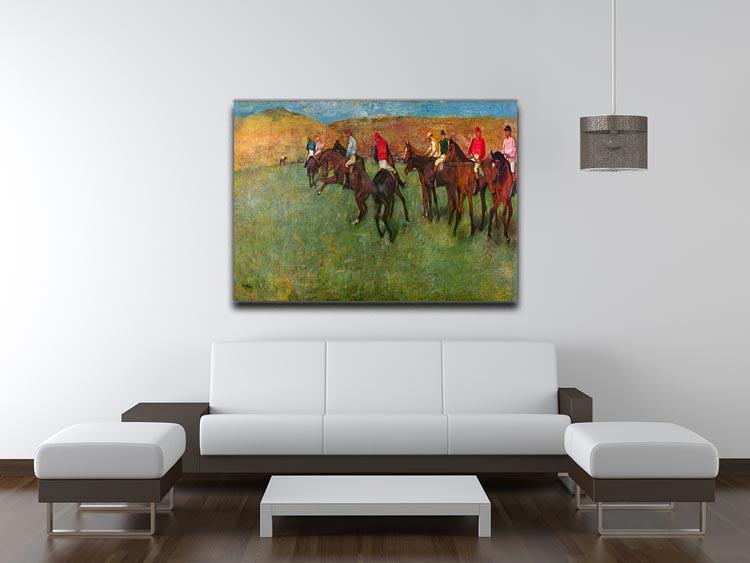 Horse race before the start by Degas Canvas Print or Poster - Canvas Art Rocks - 4