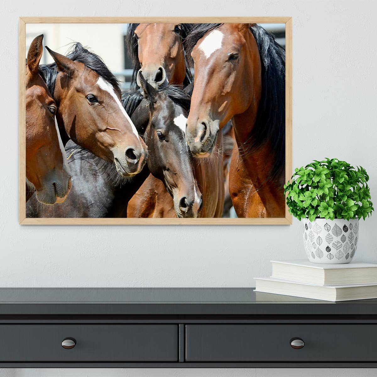 Horses Framed Print - Canvas Art Rocks - 4