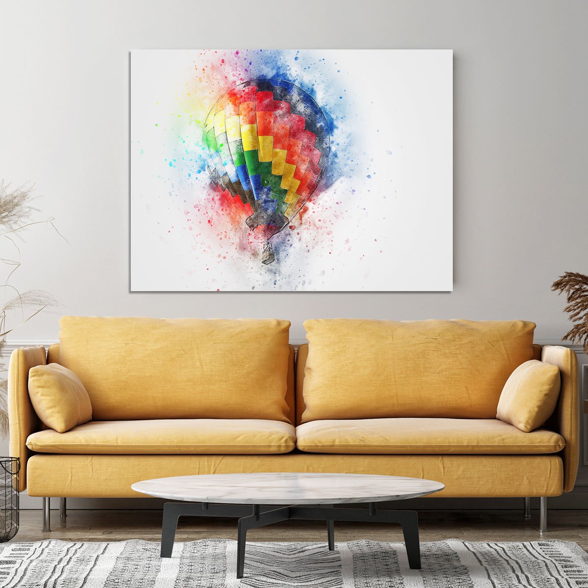 Hot Air Ballon Splash Canvas Print or Poster
