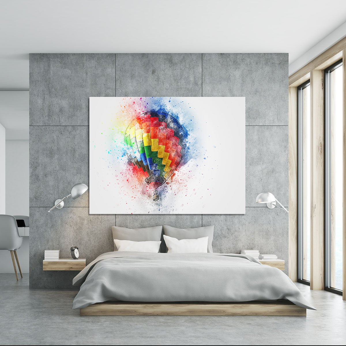 Hot Air Ballon Splash Canvas Print or Poster