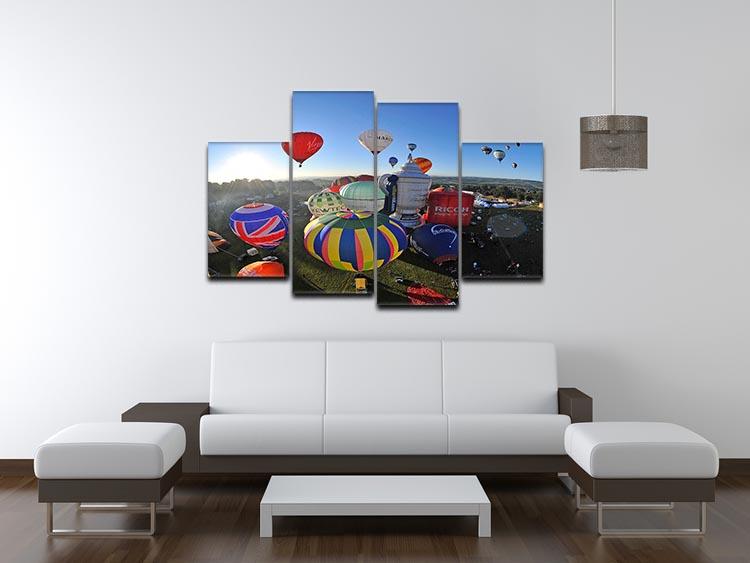Hot Air Balloons Bristol 4 Split Panel Canvas - Canvas Art Rocks - 3