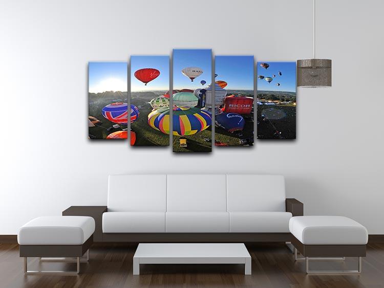 Hot Air Balloons Bristol 5 Split Panel Canvas - Canvas Art Rocks - 3