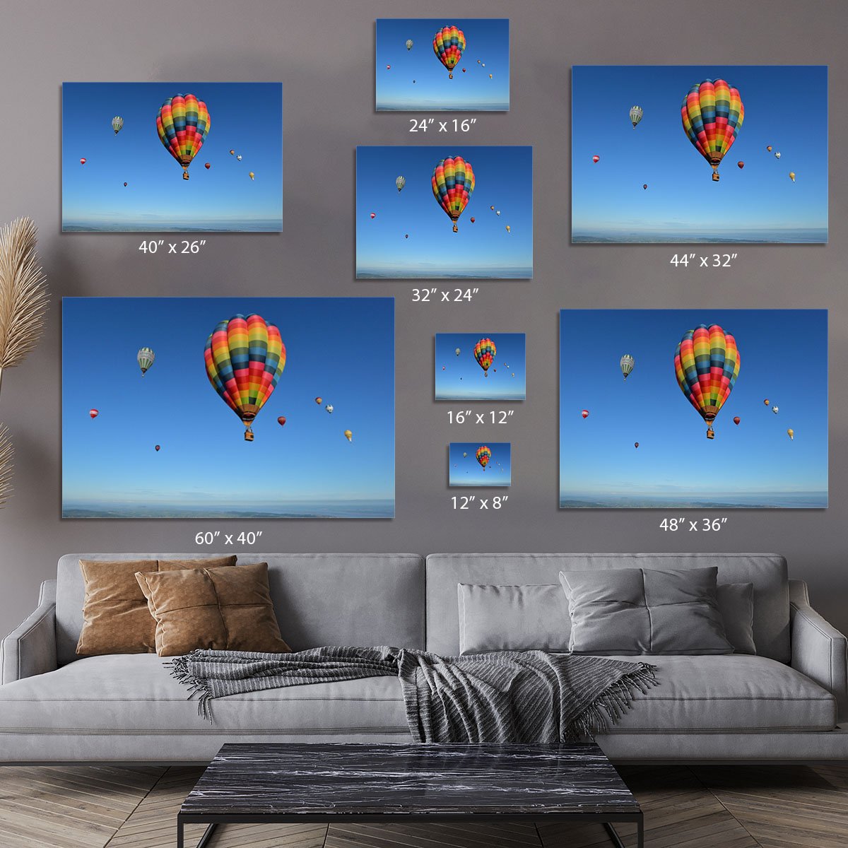 Hot Air Balloons in the sky Canvas Print or Poster