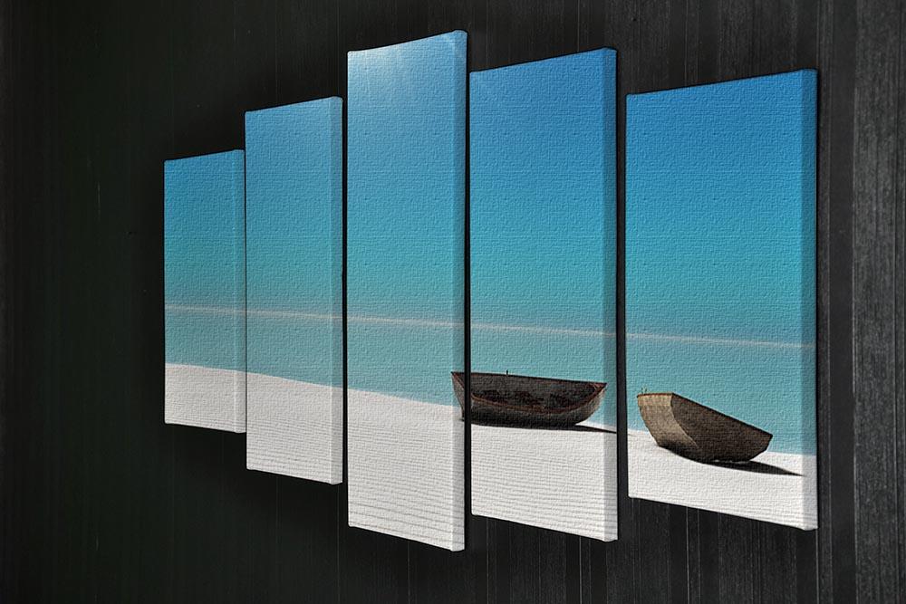 Hot Sun on White Sand 5 Split Panel Canvas - Canvas Art Rocks - 2