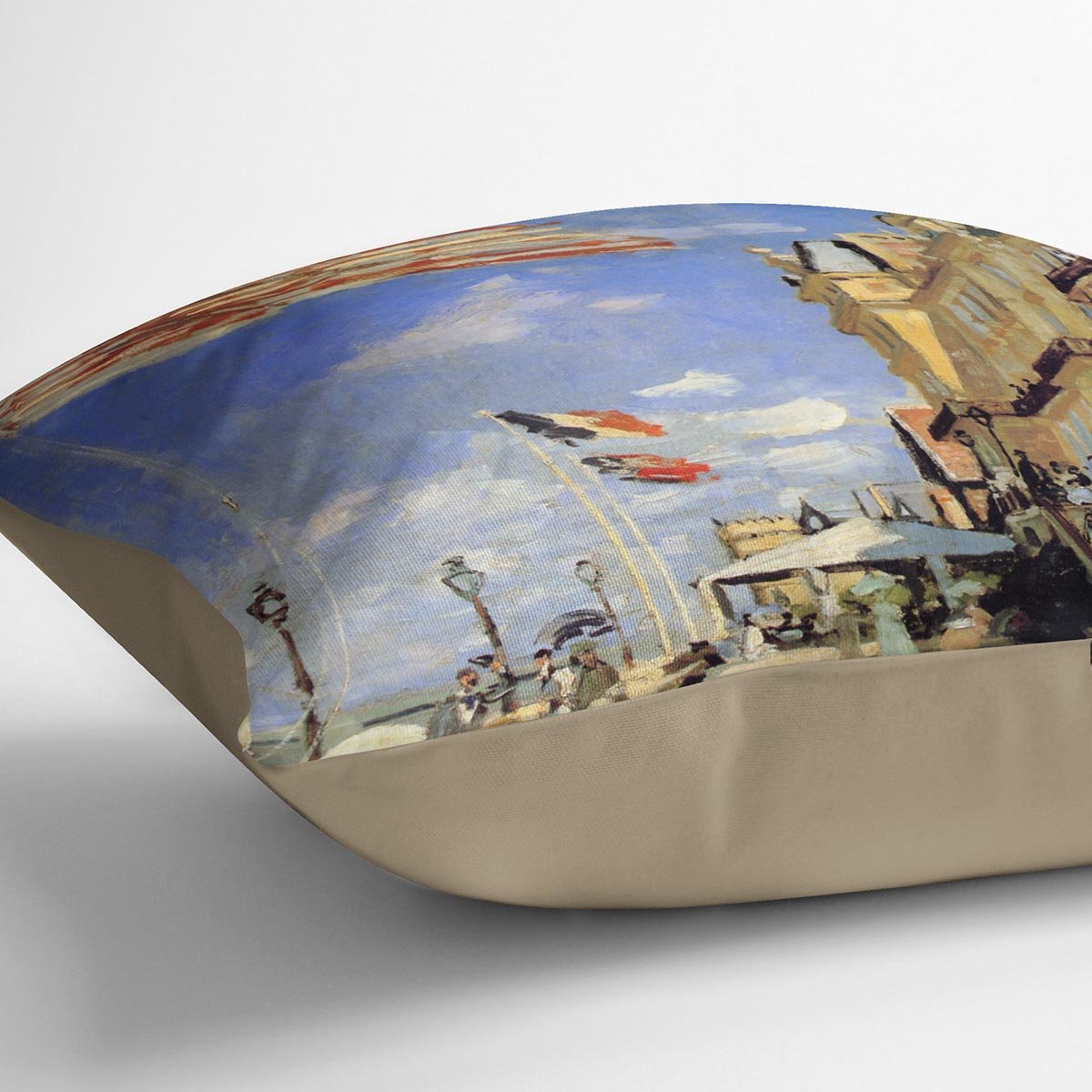 Hotel de Roches Noires a Trouville by Monet Throw Pillow