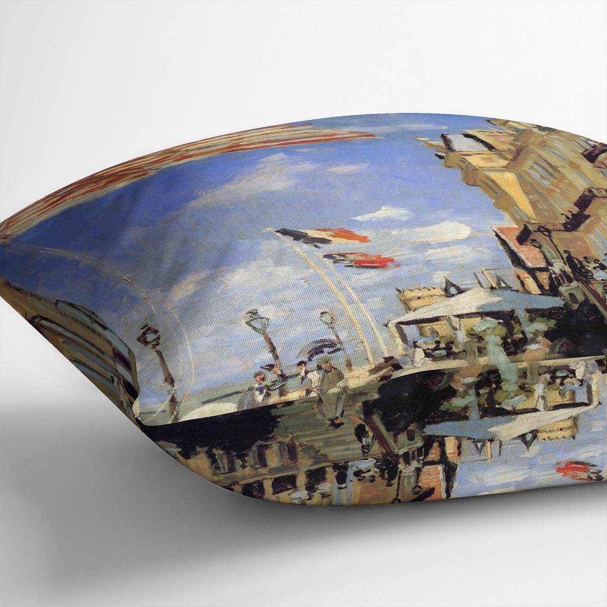 Hotel de Roches Noires a Trouville by Monet Throw Pillow